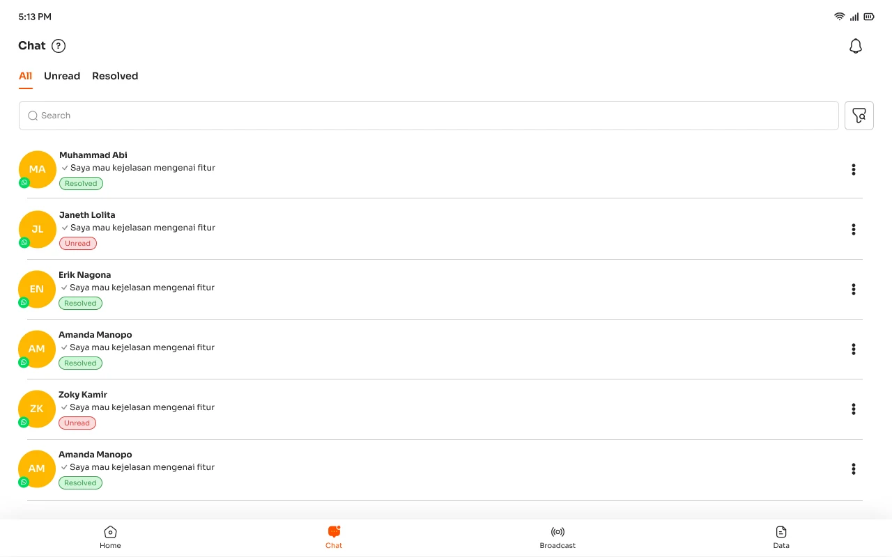 Maxchat Omnichannel screenshot
